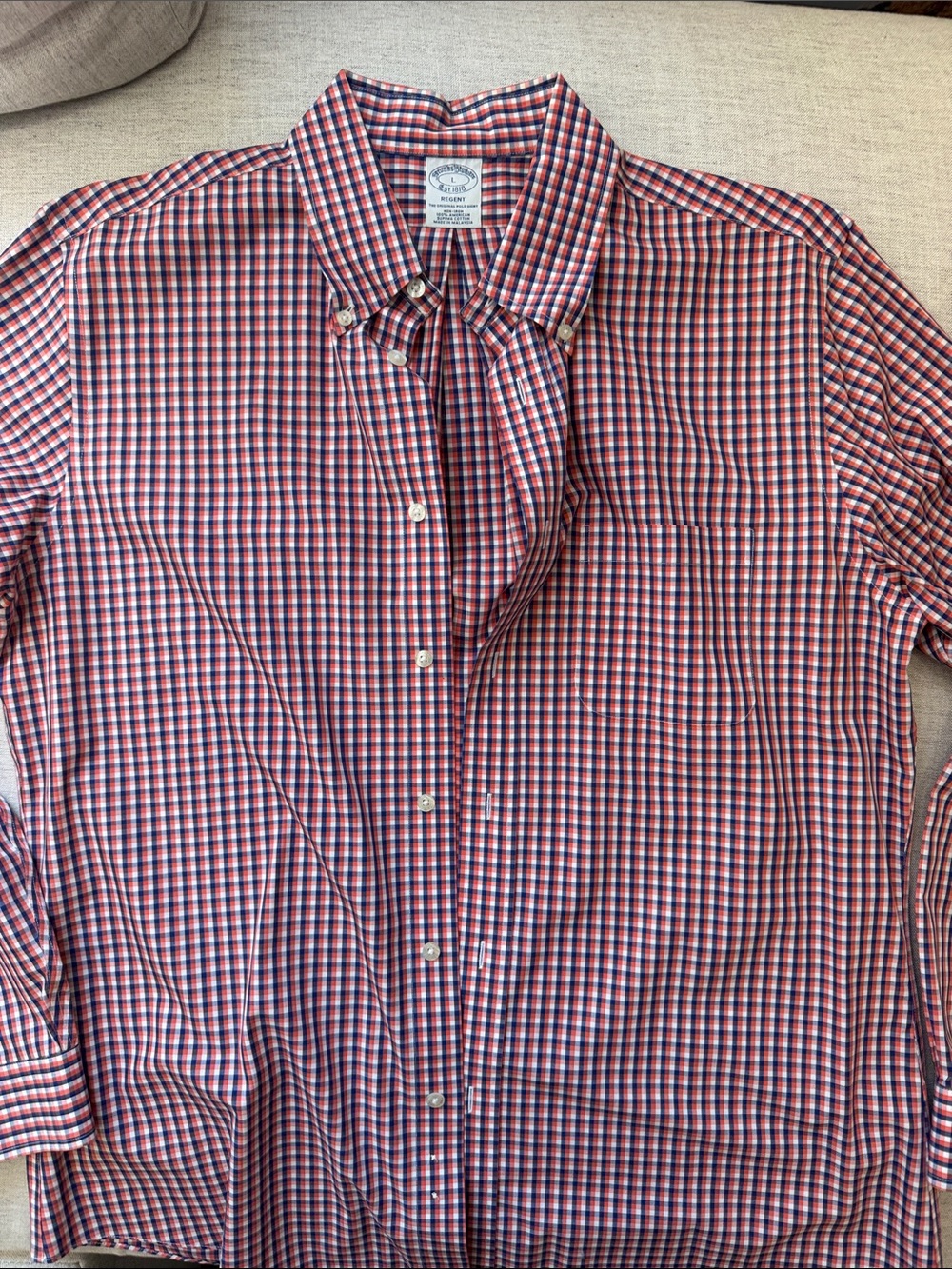 Brooks Brothers Red & Blue Check Button-Down Shirt